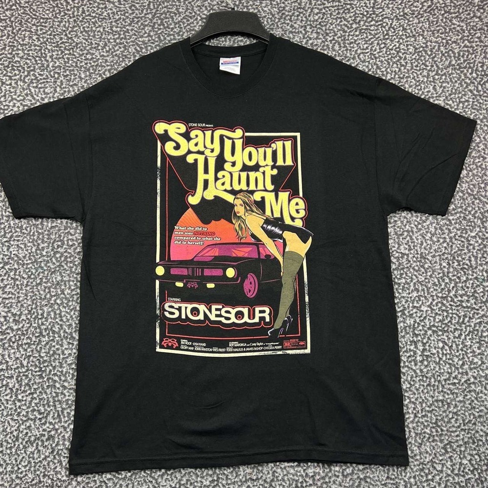 Vintage Stone Sour Shirt Men XL Say‎ You'll Haunt Me Hanes Cotton Deadstock New